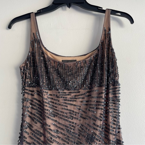 Adrianna Papell Tan Silver Sequins Sleeveless Maxi Dress - 22662 - Picture 5 of 13